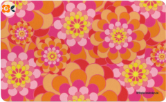 Frühstücksbrettchen Flower-Power Retroblumen