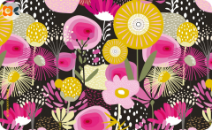 Frühstücksbrettchen Bunte Blumenmischung, Version 2