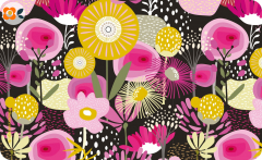 Frühstücksbrettchen Bunte Blumenmischung, Version 1