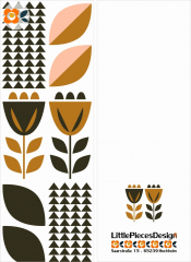 Lesezeichen Florale Elemente