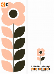 Lesezeichen Retro-Blume