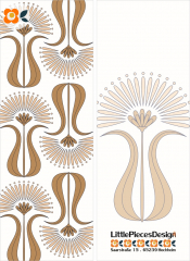 Lesezeichen Abstrakte Retro-Blume