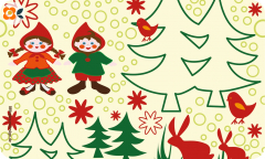 Frühstücksbrettchen Wichtel im Wald