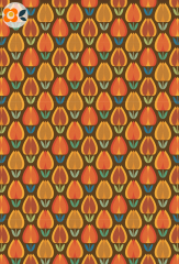Geschenkpapier Farbenfrohe Retrotulpen