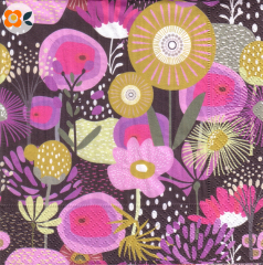 Lunchservietten Bunte Blumenmischung