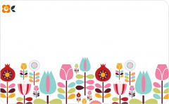 Frühstücksbrettchen Garten der Siebziger