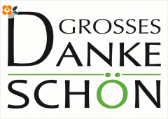 Postkarte Grosses Dankeschön mit Grün