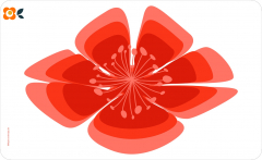 Frühstücksbrettchen Florales Rot