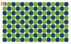 Frühstücksbrettchen Karos blau/grün