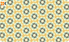 Frühstücksbrettchen Retro-Blüte