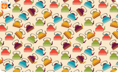 Frühstücksbrettchen Wasserkessel