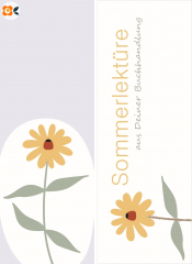 Lesezeichen Sommerlektüre, Blume gelb