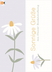 Lesezeichen Sonnige Grüße, Gänseblümchen