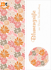 Lesezeichen Blumengrüße, Blütenwiese