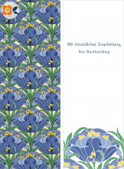 Lesezeichen Mit freundlicher Empfehlung, Blaue Blume