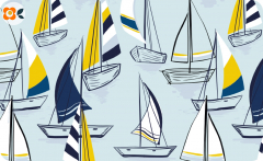 Frühstücksbrettchen Segelboote