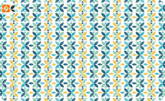 Frühstücksbrettchen Mosaik, blau/gelb