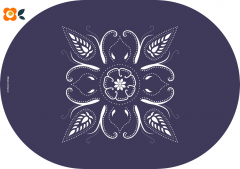 Frühstücksbrettchen Bandana, blau