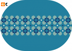 Frühstücksbrettchen Griechische Blütenblätter, blau