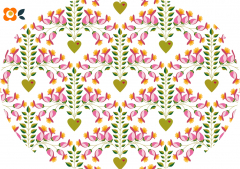 Frühstücksbrettchen Florales Herz