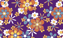 Frühstücksbrettchen Flower Power Gänseblümchen