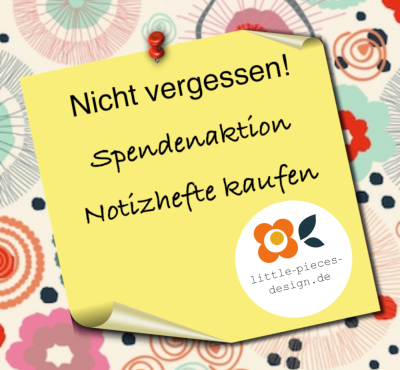 Nicht vergessen! Spendenaktion Notizhefte kaufen